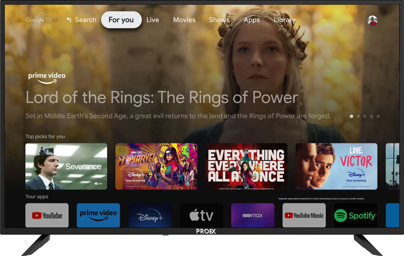 PROEX Google TV Frame Less Smart LED TV